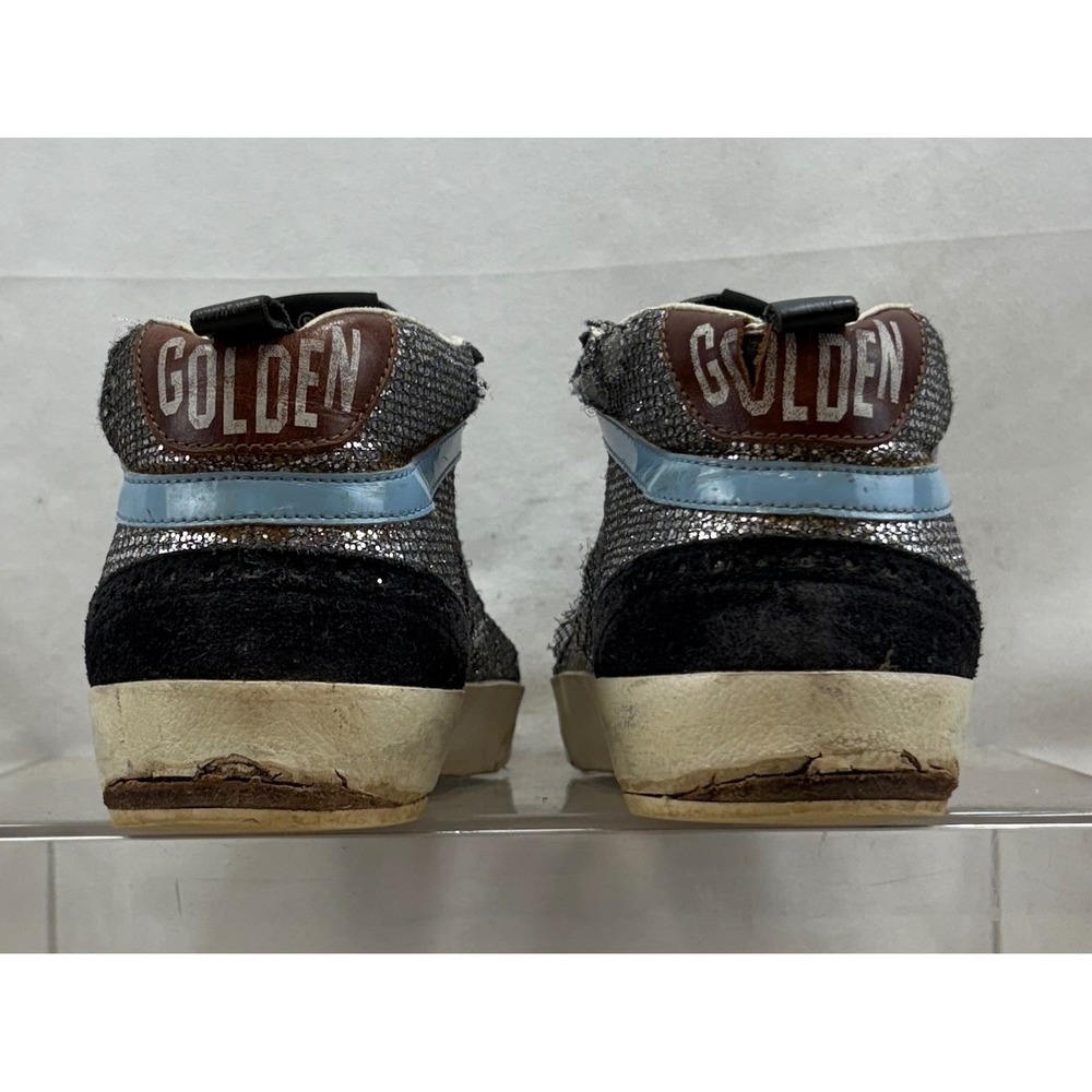 Golden Goose Deluxe Brand Mid Star Glitter Black EU 40 US Size 9 Made in Italy - Picture 4 of 10